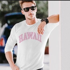 Soft pink  long sleeve t-shirt University of Hawaii Rainbow Warriors apparel